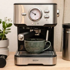 Siebträgermaschine Espresso Select Schwarz Edelstahl -Geschäft Für Kaffeemaschinen Und Zubehör 105408 105408 beem siebtragermaschine espresso select kueche