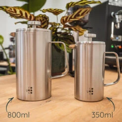 Frenchpress 350 Ml Edelstahl Gebürstet -Geschäft Für Kaffeemaschinen Und Zubehör 105544 105544 coyooco frenchpress 350ml edelstahl gebuerstet 3