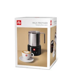 Illy Milchaufschäumer Schwarz -Geschäft Für Kaffeemaschinen Und Zubehör 105711 105711 illy milchaufschauumer edelstahl schwarz bildmitkarton