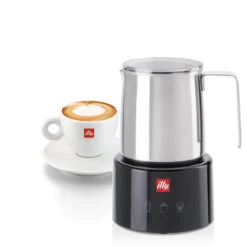 Illy Milchaufschäumer Schwarz -Geschäft Für Kaffeemaschinen Und Zubehör 105711 105711 illy milchaufschauumer edelstahl schwarz bildmittasse