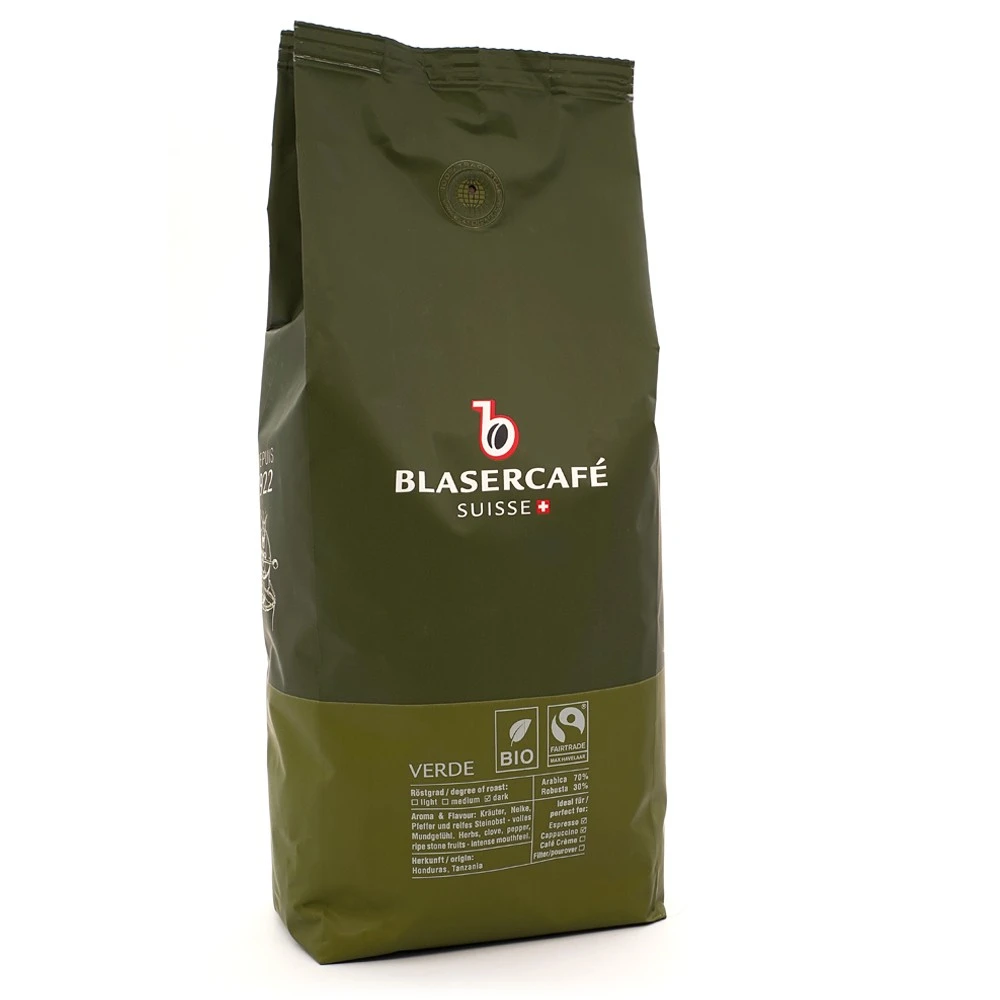 Blasercafé Verde Bio + Fair, Bohne 3 Blasercafé Verde Bio + Fair, Bohne