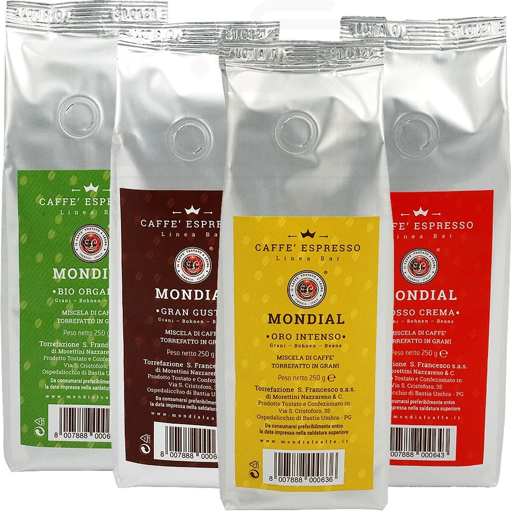 Mondial Starterpaket, Bohne 4 X 250 G 3 Mondial Starterpaket, Bohne 4 X 250 G